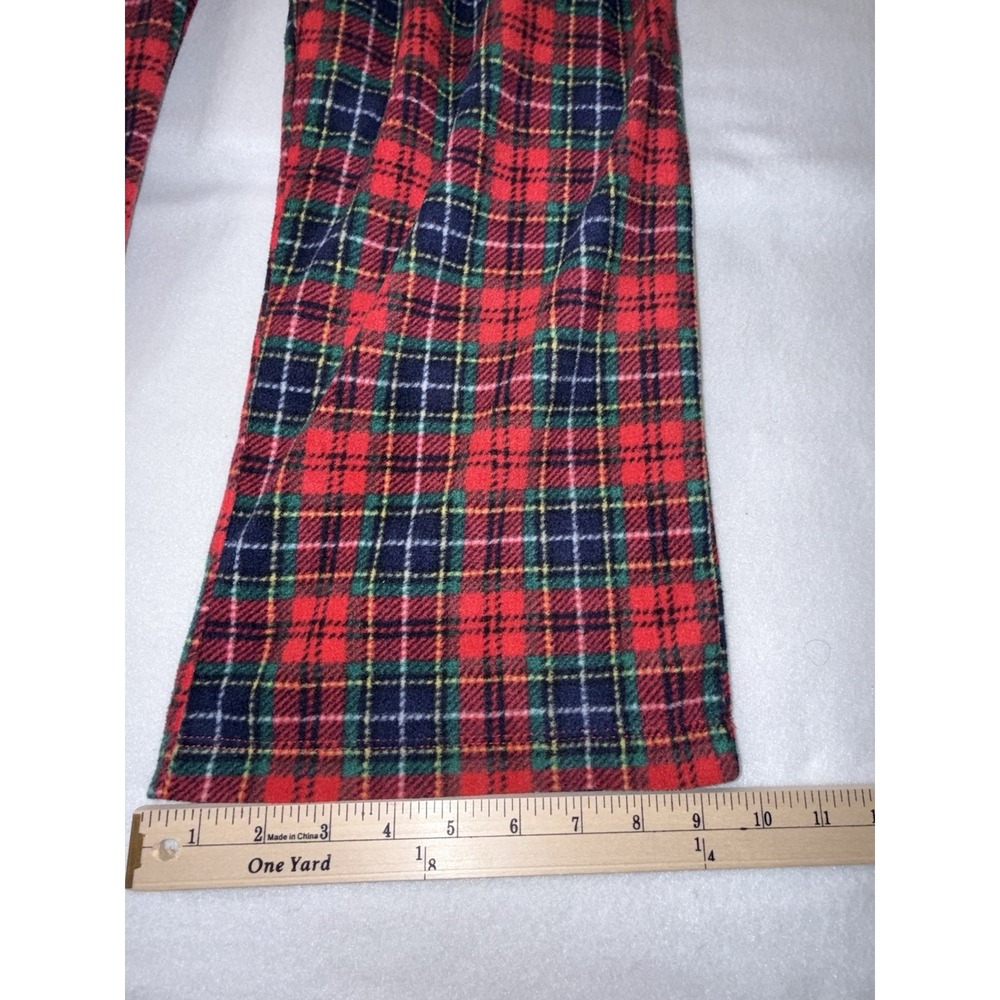 Lauren by Ralph Lauren Women's Red 2-PC Plaid Flannel Pajama Set Size L Crest - Picture 12 of 14